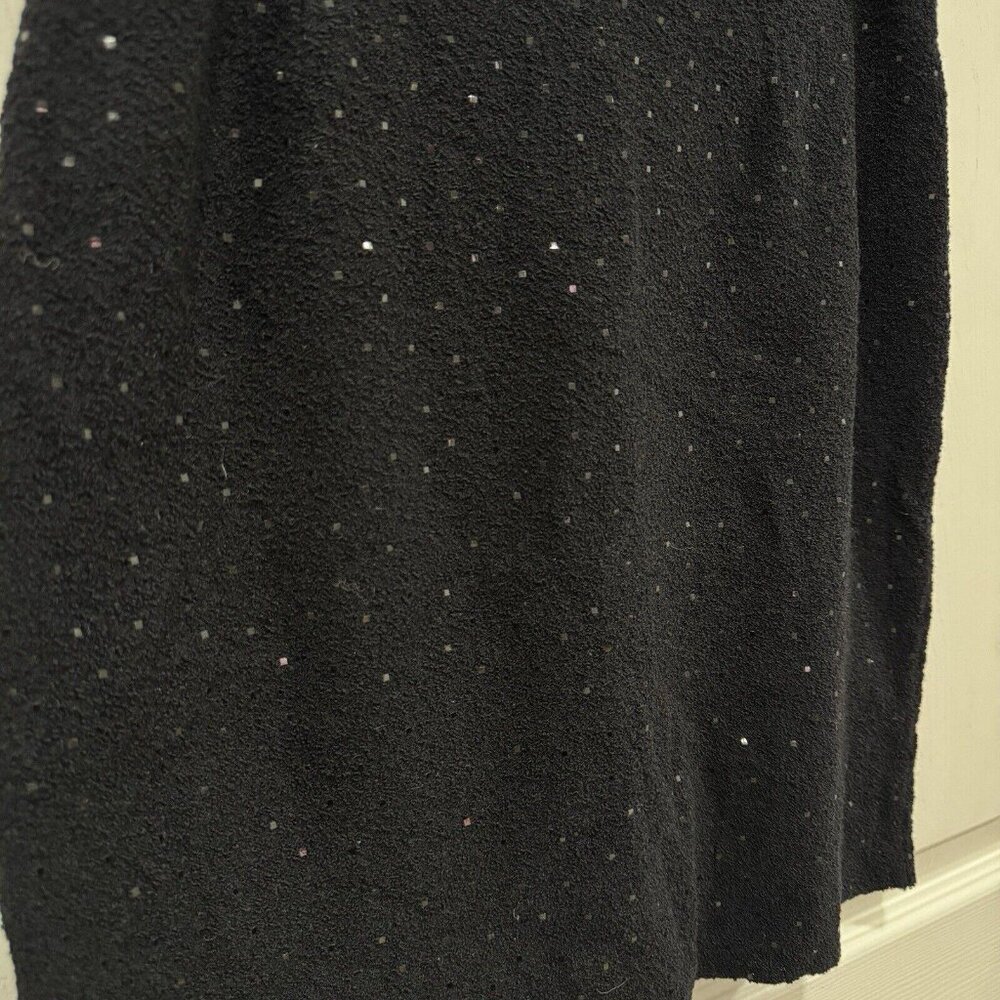 St John Evening Black Sparkly Mini Skirt Womens Zipper Size 2‎ Made In USA - Picture 5 of 7